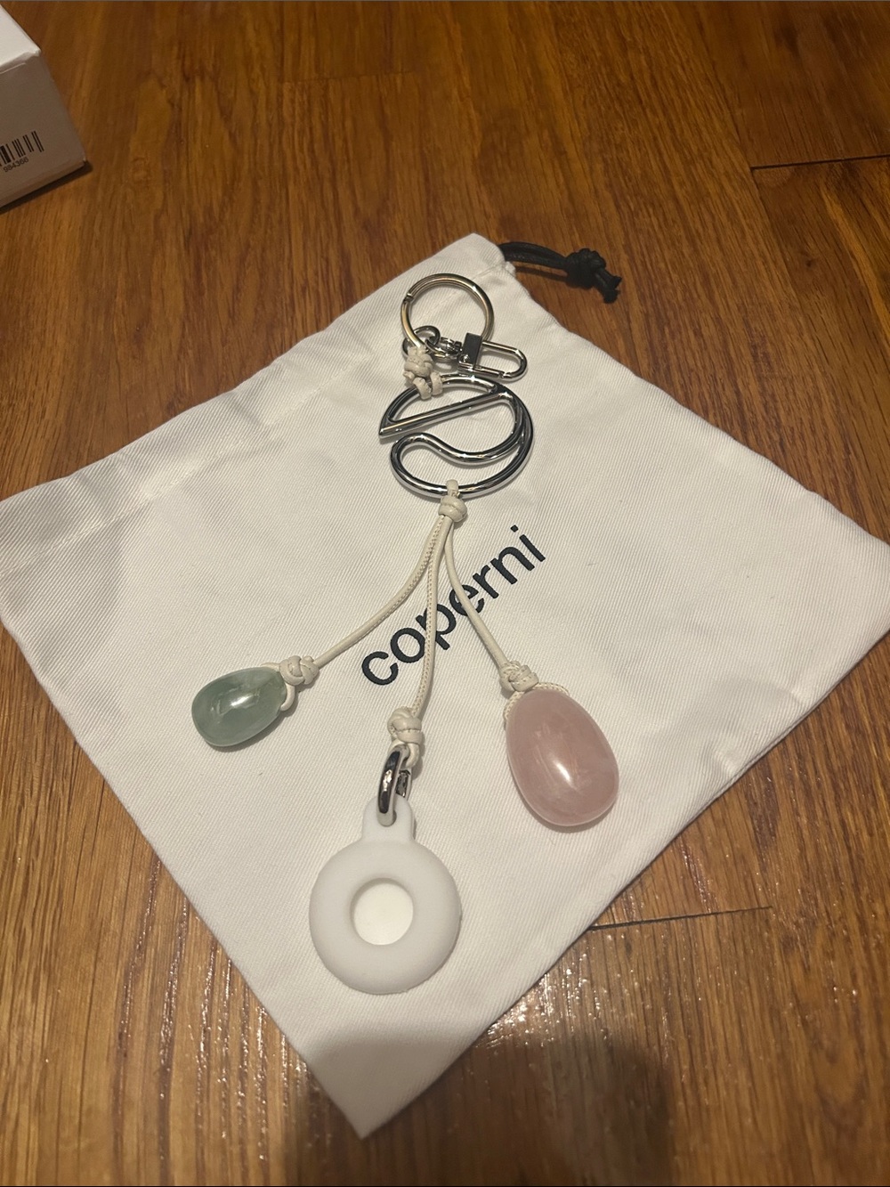 Coperni Keychain/ Bag Charm with AirTag and stone charms